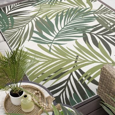 Alise Rugs Sizzling Nautical & Coastal Floral & Botanical Indoor/Outdoor Area Rug