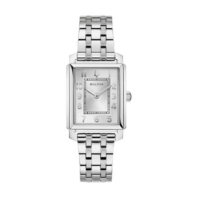 Quarzuhr BULOVA "Sutton", silberfarben, Armbanduhren, Damen, Quarzuhr, Armbanduhr, Damenuhr, Edelstahlarmband, analog