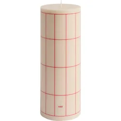 Column L Kerze, creme-rot