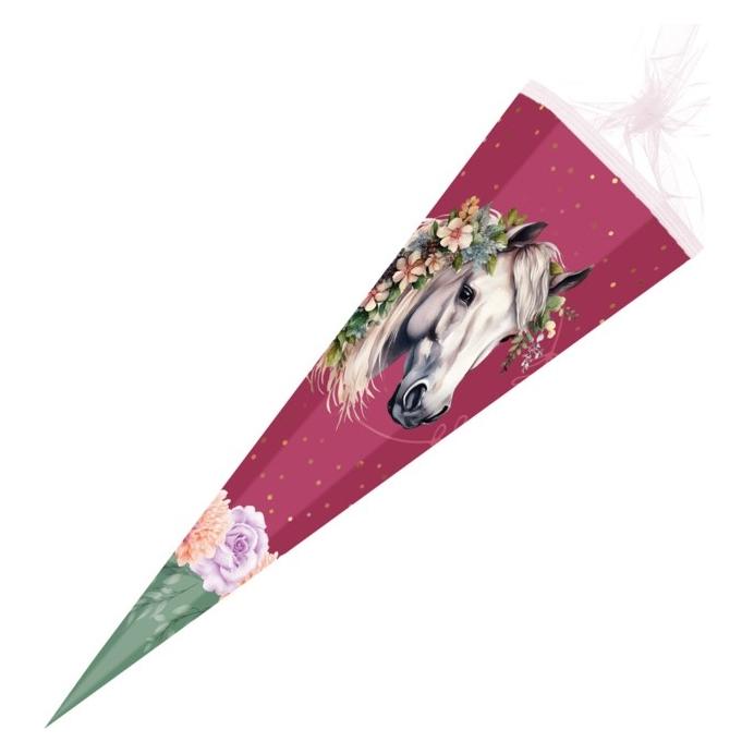 Nestler Schultüte Floral Horse 85cm mit Tüllverschluss (81.50 cm, 1x) (71363634)