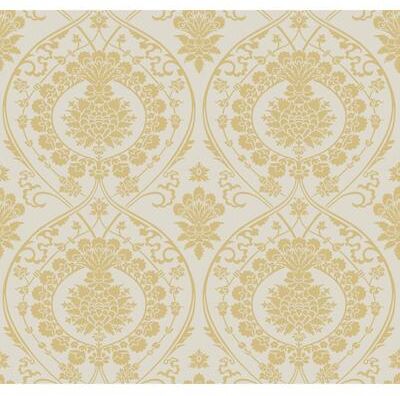 York Wallcoverings Imperial Damask Off White & Gold Wallpaper