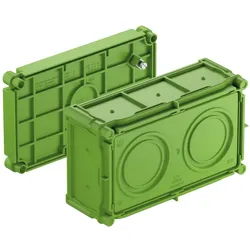 Spelsberg 98770201 Geräteeinbaudose, grün, Schutzart IP30, geeignet für Betonbau, Bemessungsisolationsspannung 400V AC, halogenfrei BS 2-K