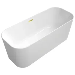 Villeroy & Boch Finion freistehende Badewanne 177FIN7A300V401 170x70cm, weiß, gold