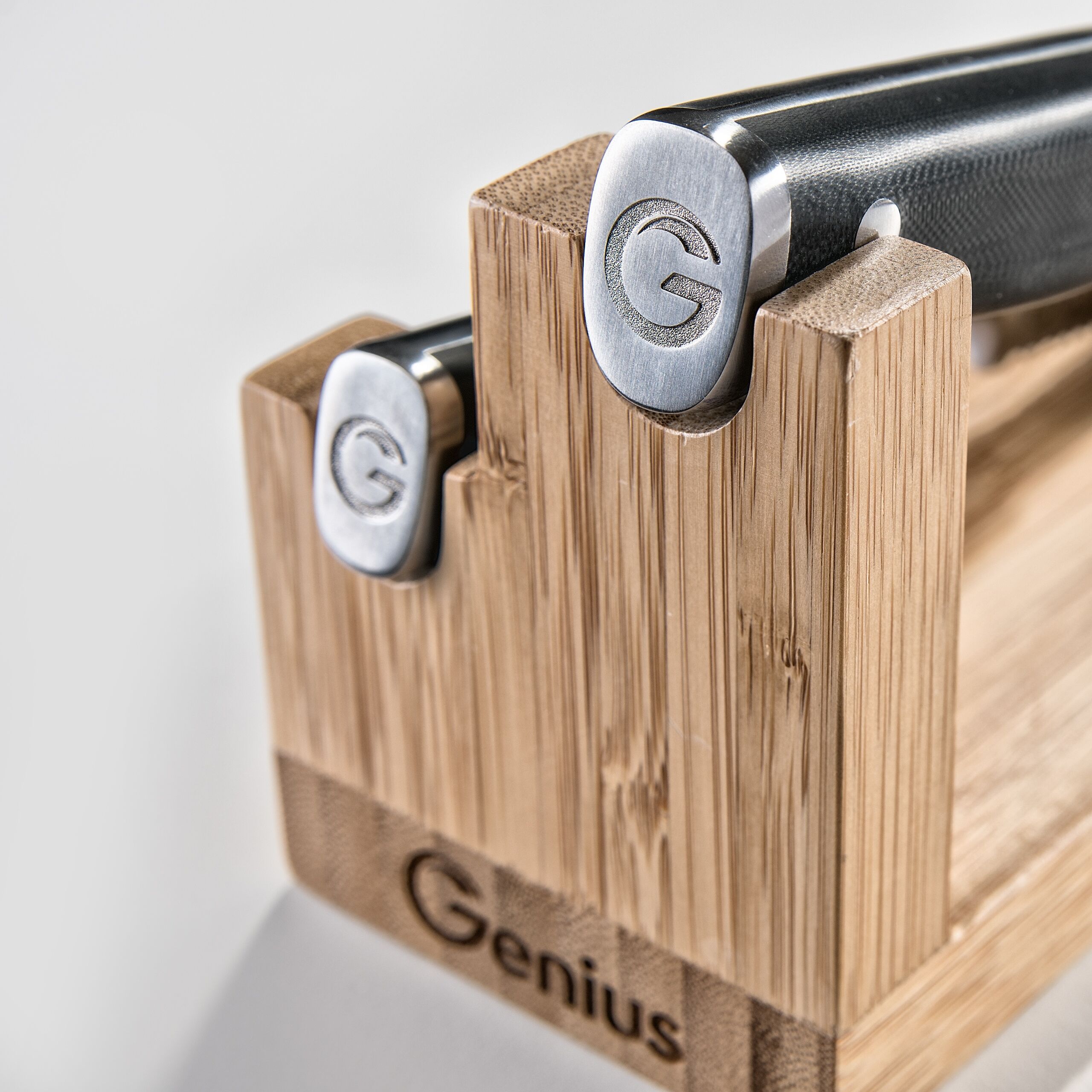 Messerblock GENIUS "Nicer Dicer Knife Pro", beige (natur), Messerblöcke, Messerblock, perfekter Aufbewahrungsort für Messer, Bambus natur Einheitsgröße
