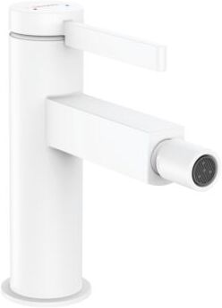 Hansgrohe Finoris Bidetarmatur 76200700 mit Push-Open Ablaufgarnitur, mattweiß