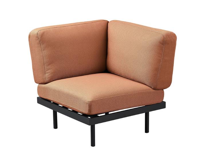 Outdoor-Eckelement Modica 84 x 83 x 84cm Orange/Lachs