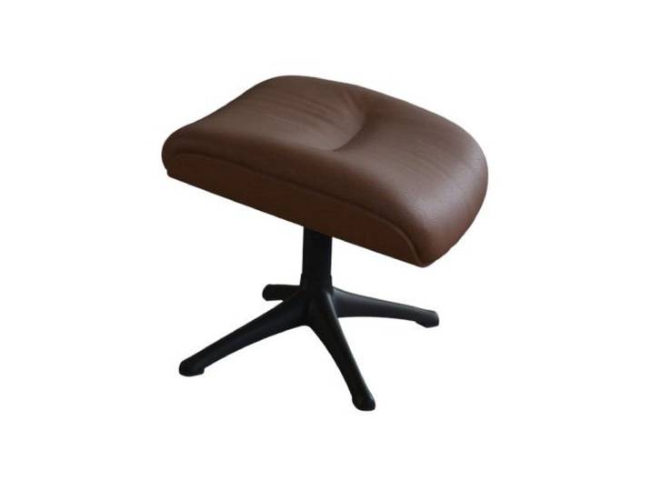 FLEXLUX Fußhocker Elegant, Beinstütze, Entspannung, Skandinavisch, Ultimativer Komfort, Organische Formen, Robuster Schwarzer fuß, Weicher Stoff, Echtleder
