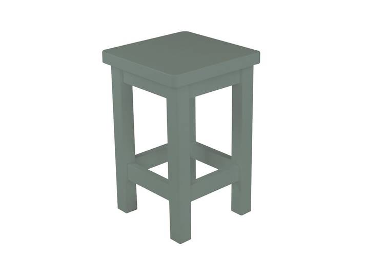 Tabouret en bois droit Gris