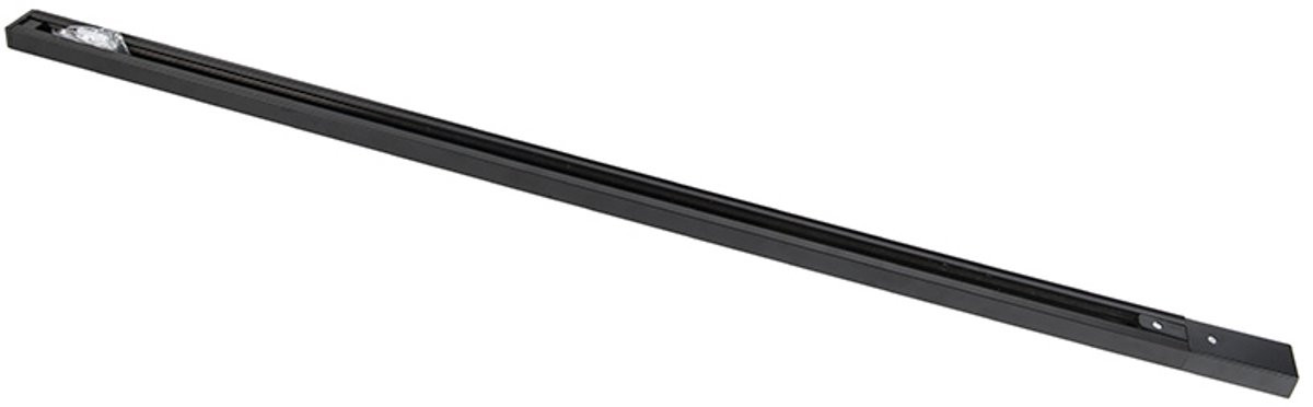 QAZQA Rail 1 meter zwart voor 1-fase rail
