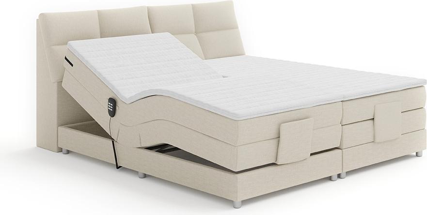 Kondela Elektrisches verstellbares Doppelbett Gerona New 160x200 cm - Beige
