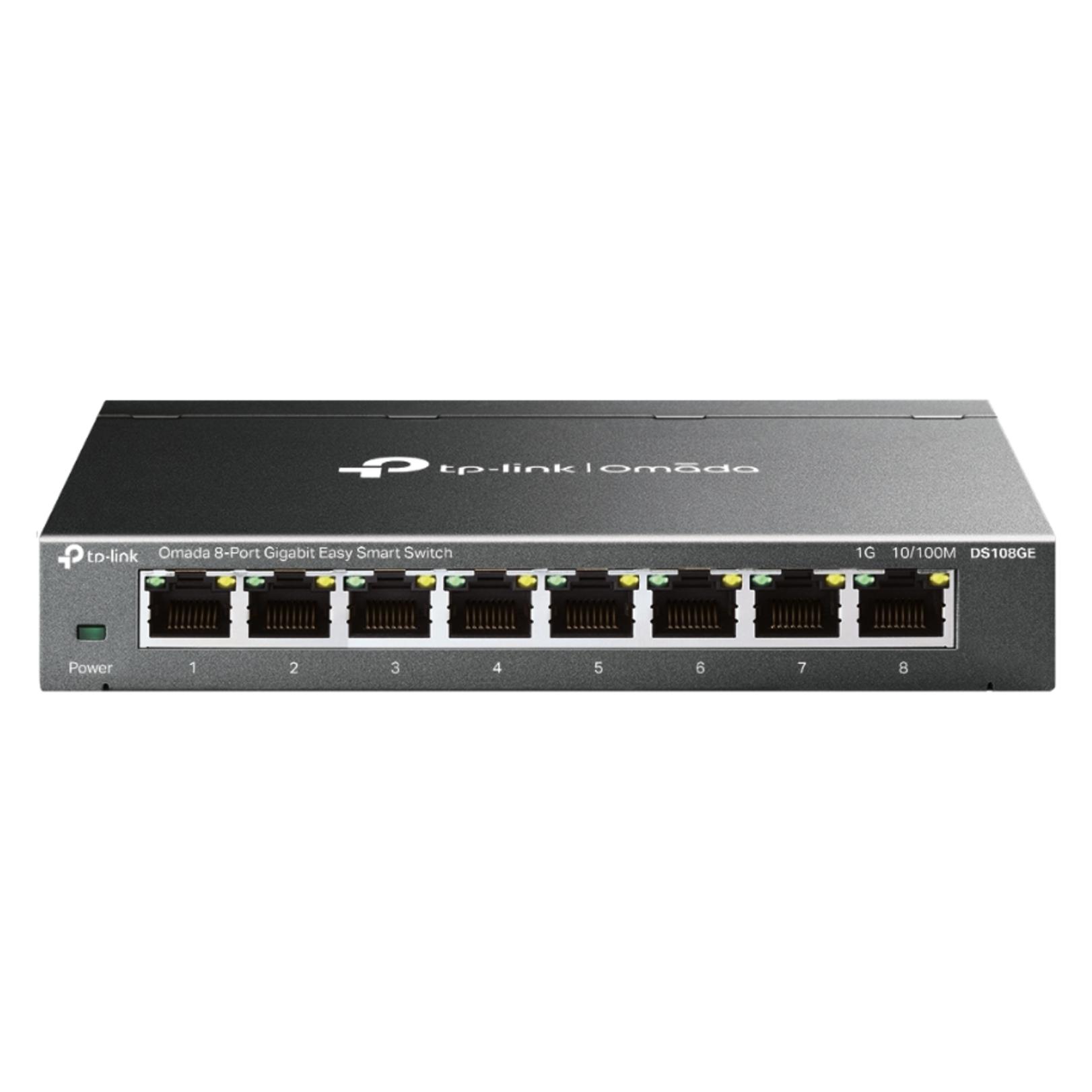 TP-Link Omada 8-Port Gigabit Easy Smart Switch Port: 8x Gigabit Rj45 Por (8 Ports) (DS108GE)