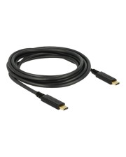 Delock USB2.0-Kabel TypC-TypC: 2m E-Marker 5A USB 2.0 Type-C" Stecker > 3,0 m schwarz 5 A (83325)