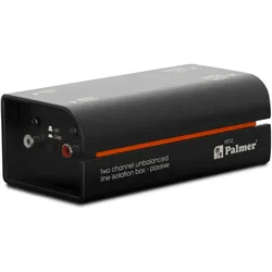 Palmer Audio ENZ Zweikanalige unsymmetrische Line Isolation Box, Effektgerät, Schwarz