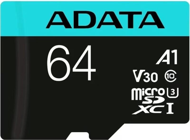 Adata Tarjeta Memoria Micro Sdxc Uhs-I U3 64gb Clase 10 Con Adaptador Ausdx64gui3v30sa2 Talla Única Unisex