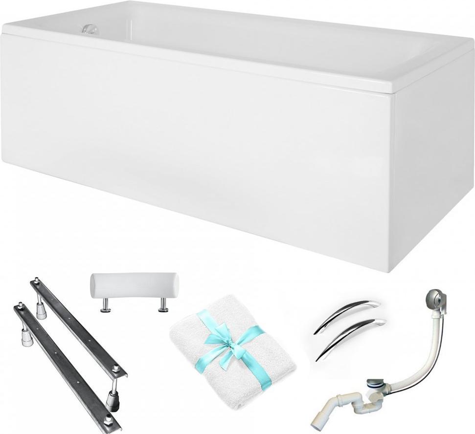 Aqua For You | Badewanne 170x75cm - Acryl - Mit Verkleidung - Mit Füßen - Inklusive Siphon