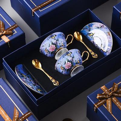 Uplifted Goods Luxury Bone China Tea And Coffee Set With Elegant Bird Design a 220ml