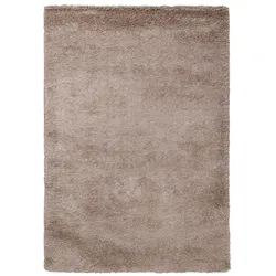 Hochflorteppich Oscar 60 x 120 cm Mischgewebe Beige-Brown