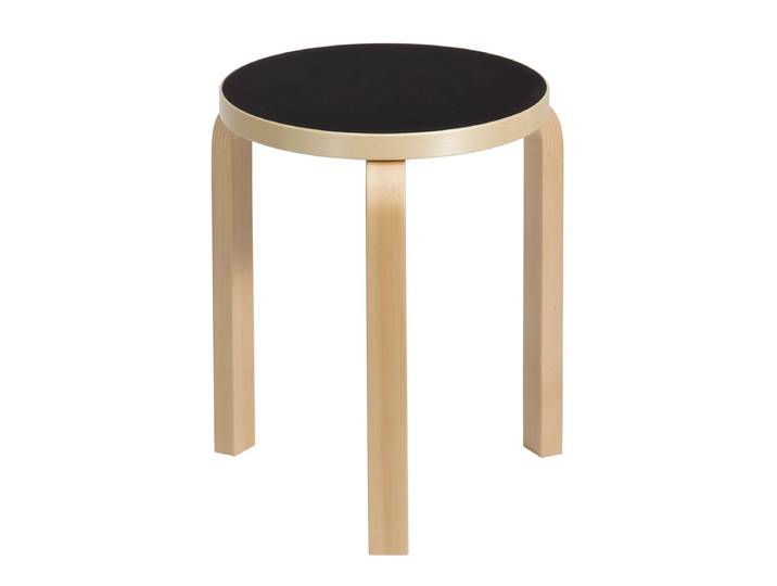 Artek - 60 Hocker, Linoleum schwarz