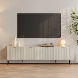 Fernsehschrank Nand 180x35x51 cm Sandfarben [en.casa]