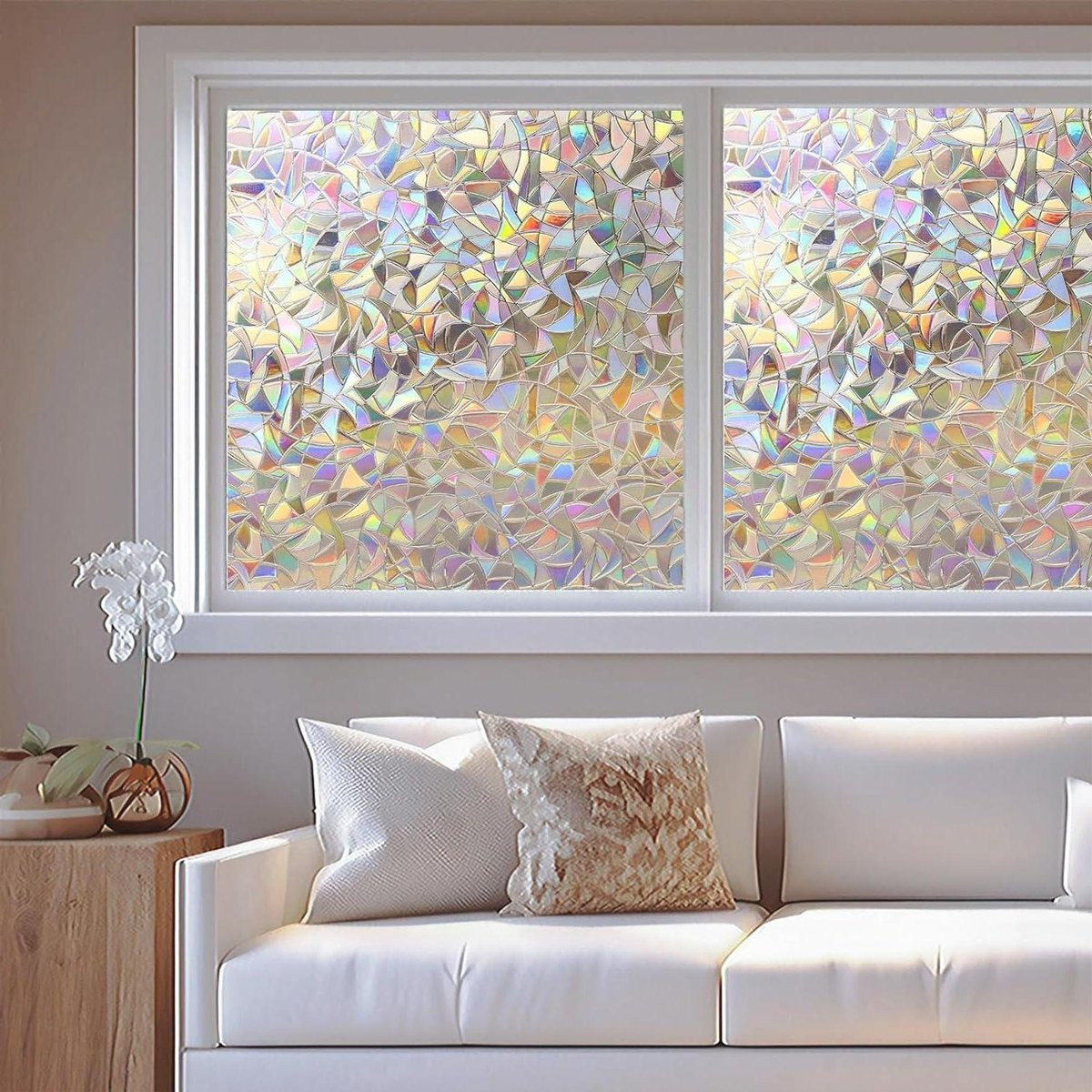 Zelfklevende statische melkglas raamfolie voor privacybescherming - 90 x 190 cm