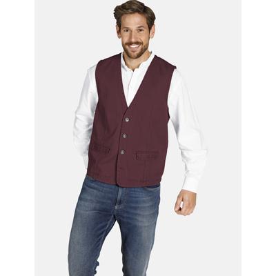 Funktionsweste JAN VANDERSTORM "Weste TORELL", Herren, Gr. 60, rot (dunkelrot), Obermaterial: 100% Baumwolle CO., Westen Funktionsweste