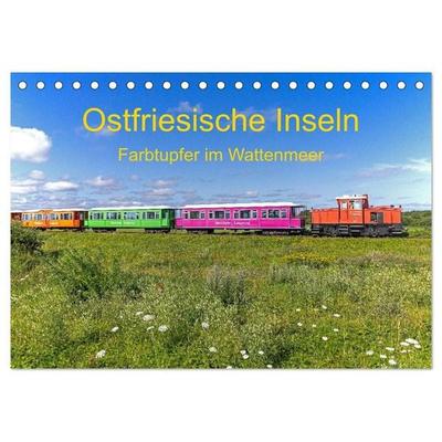 Ostfriesische Inseln - Farbtupfer im Wattenmeer (Tischkalender 2027 DIN A5 quer), CALVENDO Monatskalender