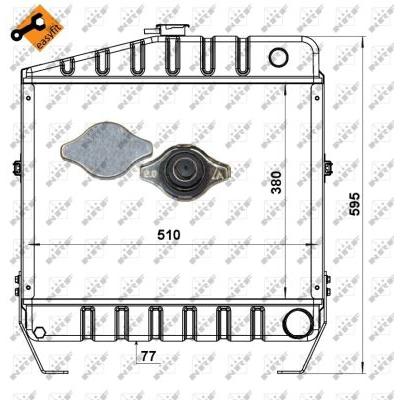 NRF Kühler, Motorkühlung EASY FIT 52153