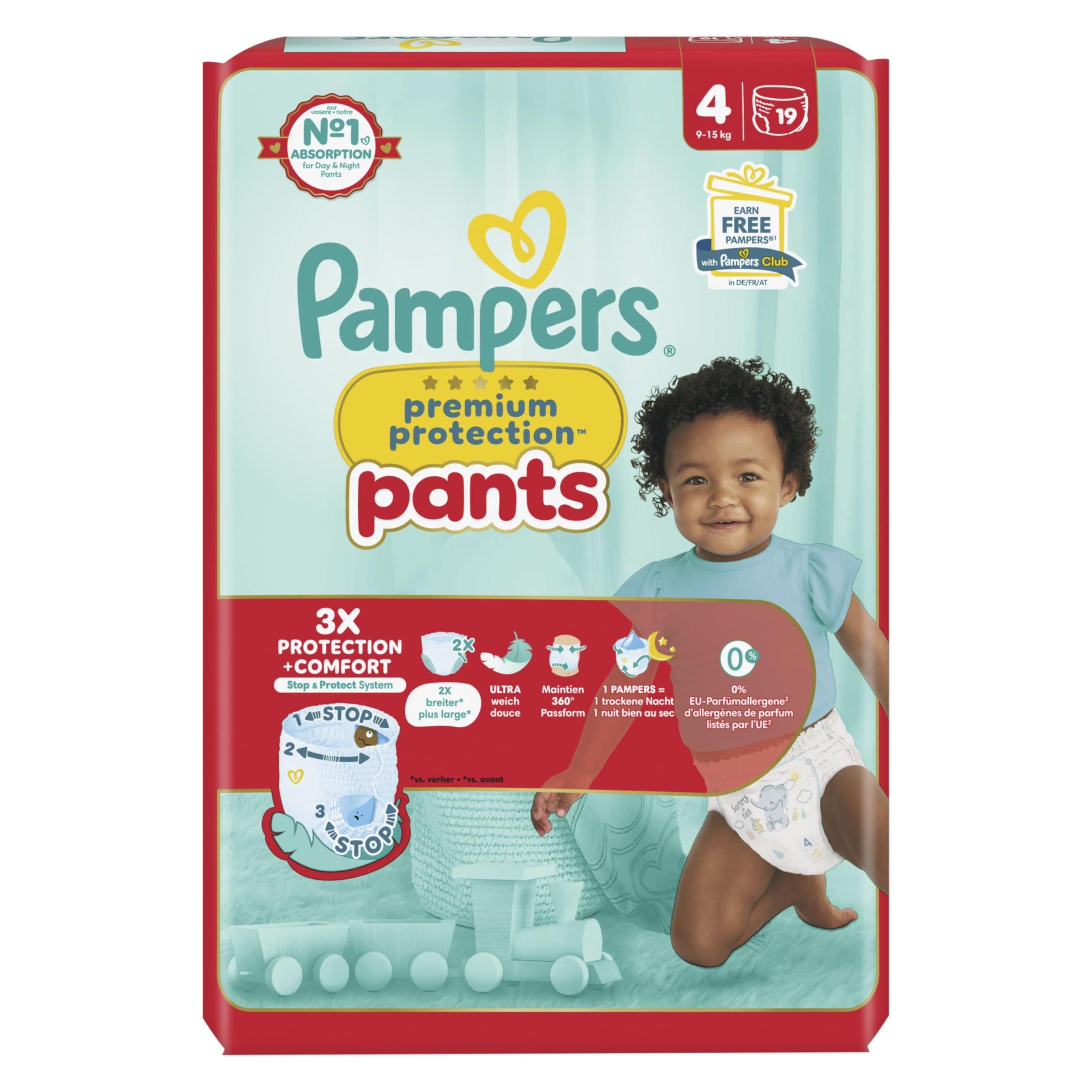 Pampers Premium Protection Pants Gr.4 Maxi 9-15kg Single Pack Windeln (Gr. 4, 19 Stk.) (54521613)