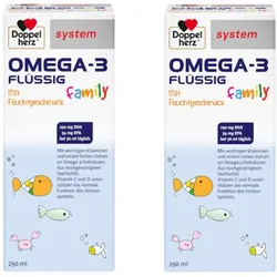 Doppelherz system OMEGA-3 flüssig family Doppelpack 2X250 ml Flüssigkeit zum Einnehmen