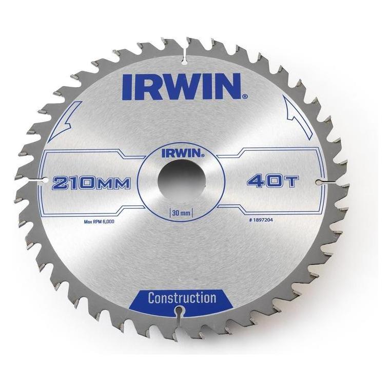 Irwin IRW1897204 210 x 30 mm 40Teeth Kreissägeblatt mit ATB Mahlgrössen Zahn (1897204)