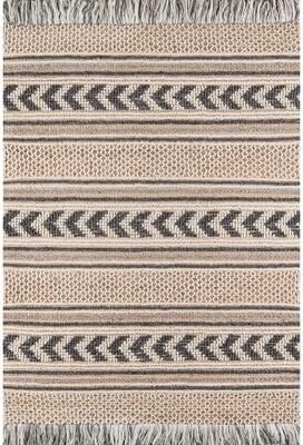 Momeni Esme Handmade Wool/Cotton Charcoal Area Rug