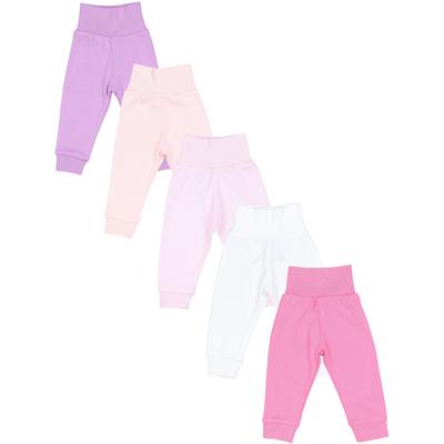Pumphose TUPTAM "Pumphose Baby Lange Pumphose 5er Pack", Mädchen, Gr. 68, N-Gr, lila (flieder pink rosa beige), Obermaterial: 100% Baumwolle CO., Hosen