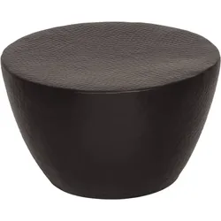 vidaXL Couchtisch Aluminium Gehämmert Ø 50x30 cm Schwarz