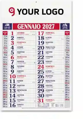 Calendario olandese Quadrettato Personalizzate o neutre