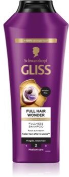 Schwarzkopf Gliss Full Hair Wonder champô regenerador para cabelo enfraquecido 400 ml. Gliss Full Hair Wonder