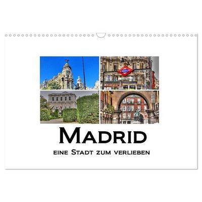Madrid eine Stadt zum Verlieben (Wandkalender 2027 DIN A3 quer), CALVENDO Monatskalender