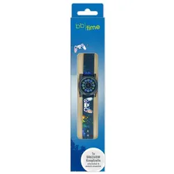 Kinderuhr mit Quarzuhrwerk Gaming blau