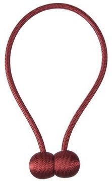 Uplift Essentials Magnetic Pearl Ball Curtain Tiebacks red