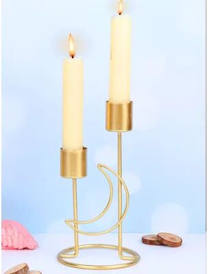 Youfap Market Modern Iron Candle Holder, Single head Candlestick Stand For Wedding Dining Table, Dinner Party Candle Holder Decoration golden