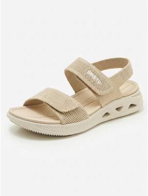 LightInthebox Women's Almond Arch Support Comfort Sandals – Adjustable Wide Fit Walking Sandals with Arch Support, Cushioned Sole Breathable Knit Straps for Swollen Feet Travel All-day Comfort