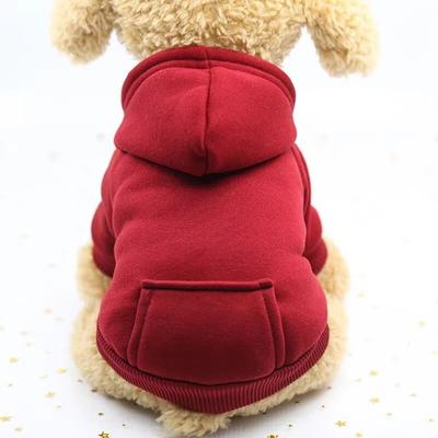 Inspired Finds Fashion Dog Hoodie For Autumn And Winter Thick Warm Pet Clothes For Small Dogs xl red