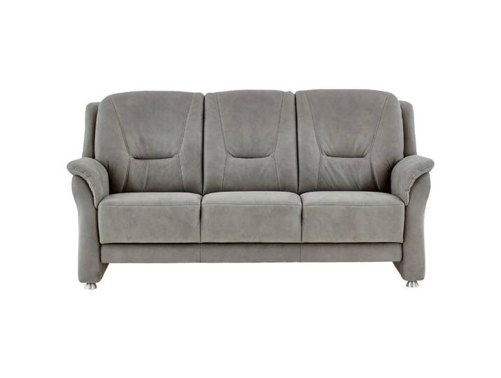 Beldomo Comfort 3-Sitzer-Sofa, Grau, Metall, 198x100x89 cm, Goldenes M, Typenauswahl, Bettkasten erhältlich, Fußauswahl, Stoffauswahl, Sitzqualitäten, Wohnzimmer, Sofas & Couches, Sofas, 3-Sitzer Sofas