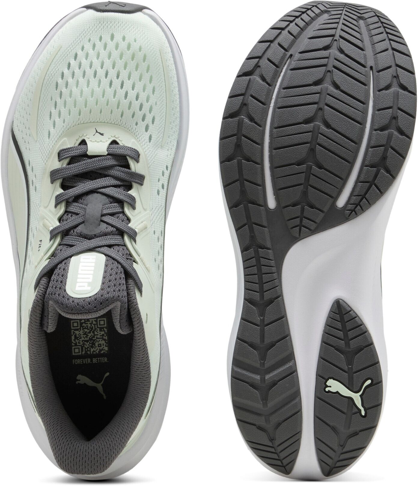 Laufschuh PUMA "SKYROCKET LITE 2", Gr. 38, weiss (sage glow, moody gray, puma silber), Textil, Schuhe Laufschuh, für sportliche Aktivitäten, mit SOFTFOAM+ Innensohle sage glow, moody gray, puma silber 38