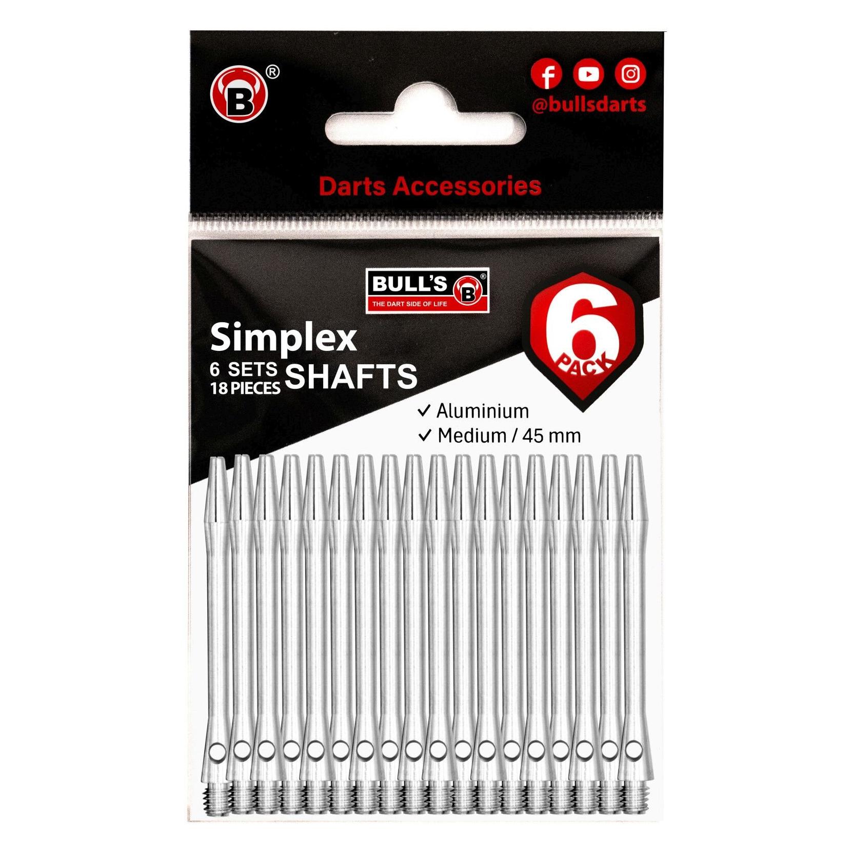 Bull's 6P-Simplex Shaft m silber (10 mm) (56251)