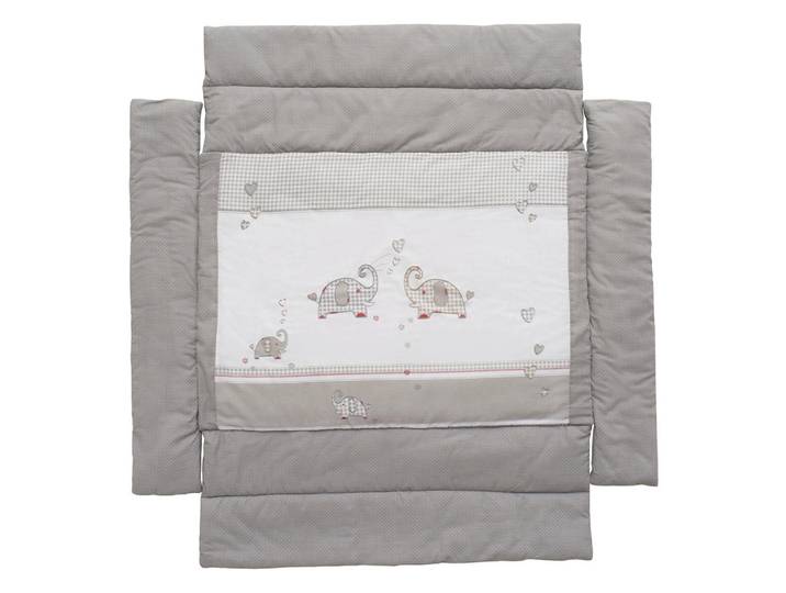 Roba Laufgittereinlage Jumbo twins grau, Grau, Textil, Tiere, Quadratisch, 96x18x96 cm, Baby- und Kindermöbel, Babyzimmer, Laufgitter