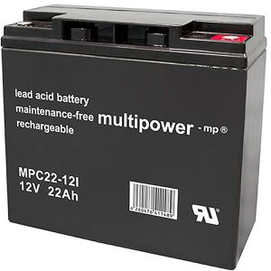 Multipower AGM-Batterie MPC22-12l, 12 V, 22 Ah, M6 Anschluss