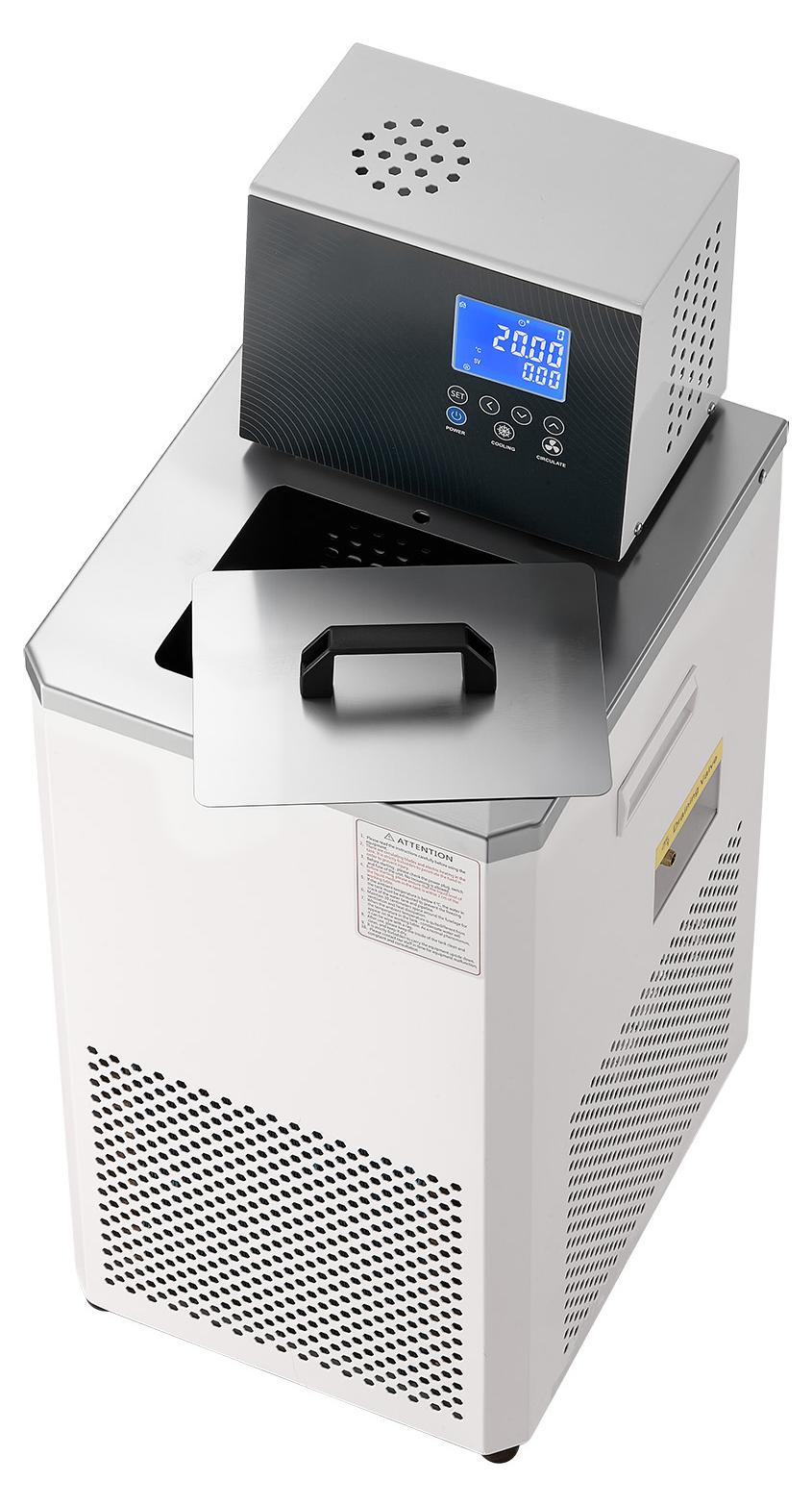 SucceBuy Laborkühler mit Umwälzpumpe, Temperaturbereich -30 °C bis 100 °C, 6 L Kapazität, interne und externe Doppelzirkulation, Kühlflüssigkeitspumpe für niedrige Temperaturen und Wasserkühlung
