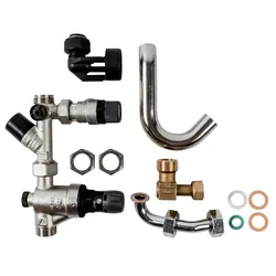 Anschluss-Set Warmwasser Aufputz mit Druckminderer 1/2" für CGW-2