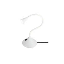 LED-Schreibtischleuchte  mit Flexarm weiß   ¦ weiß ¦ Maße (cm): B: 35,5 H: 31,8