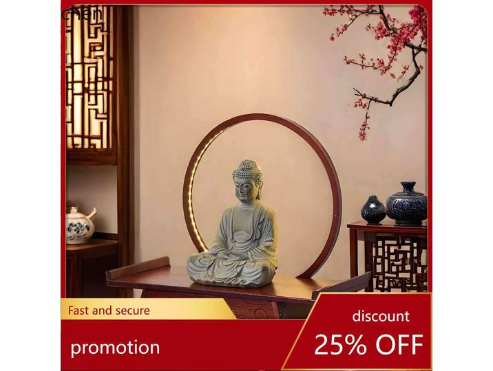 HT petite Statue de bouddha Guanyin autel Mini Table de bouddha bureau dieu de la richesse Base dieu fente support Table d'encens